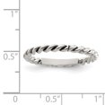 thumbnail image 3 of Sterling Silver Polished Twisted 1.75mm Women's Ring (Size 7) Made In Thailand qr6098-7, 3 of 3