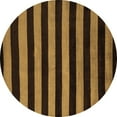 thumbnail image 1 of Ahgly Company Indoor Round Abstract Brown Modern Area Rugs, 5' Round, 1 of 4