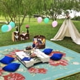 thumbnail image 3 of Picnic Blanket Waterproof 80"x60" Large Outdoor Foldable Pioneer Pink Peel Thicker Machine Washable Beach Blanket Waterproof Picnic Mat Portable for Picnics, Camping, 3 of 6