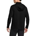 thumbnail image 4 of Men's UPF 50+ Sun Protection Long Sleeve Hooded Shirt with Mask for Spring Fall Hiking Fishing Outdoor,Black,L, 4 of 8