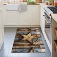 thumbnail image 3 of Entryway Rug 2'x3', Vintage Farmhouse Kitchen Runner Rugs Non-Slip Carpet Mats, Wooden Western Texas Star Pattern Bedside Rugs Runners Washable Floor Carpet for Bathroom Laundry Room, 3 of 8