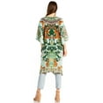 thumbnail image 2 of Sakkas Zeni Women's Short sleeve V-neck Summer Floral Print Caftan Dress Cover-up - ORG394-Green - One Size, 2 of 5