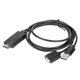 thumbnail image 1 of Cable adaptador de conversión MUXIY USB hembra a USB macho Compatible con AV digital 1080P, 1 of 8
