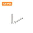 thumbnail image 3 of Unique Bargains M1x0.25x8mm 100Pack Metal Flat Round Head Screws Phillips Drive Machine Bolt, 3 of 5