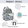 thumbnail image 4 of Husky Dog Flower Floral Backpack for School,Cute School Bag,Schoolbag with Adjustable Shoulder Straps & Padded Back,13.4"x11"x4.7", 4 of 6