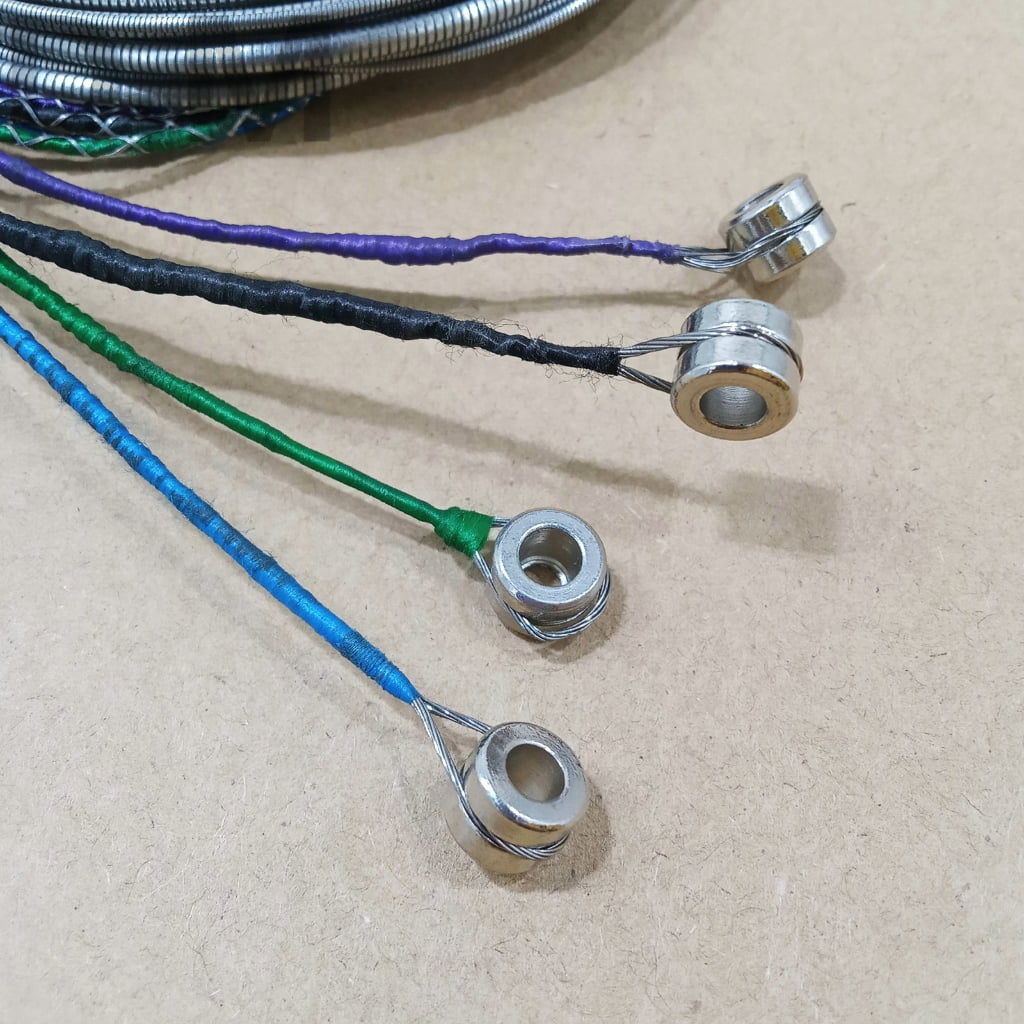 BQBQERT Cello String Set Classical Silver String () Steel with Nickel-Plated Ballhead for Cello Instrument