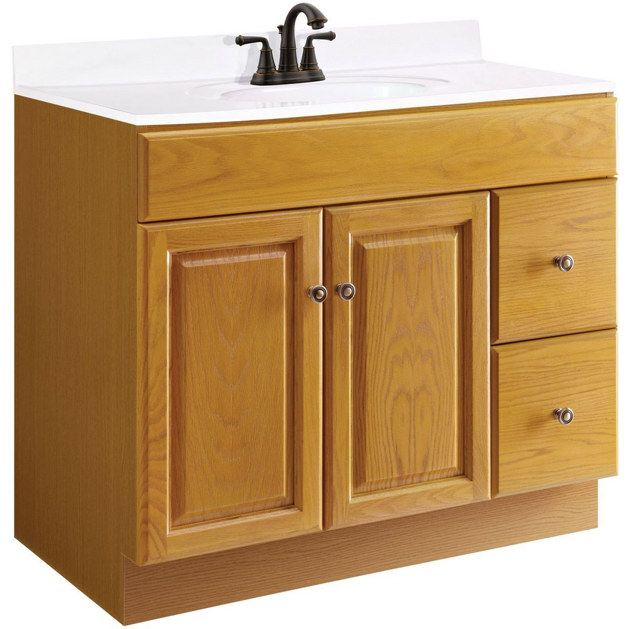 Design House 545186 Claremont 36 Double Handle Free Standing Vanity Cabinet Only Wood Walmartcom Walmartcom