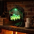 thumbnail image 5 of Cififendec Halloween Lighted Ghost Swing Lamp, 7.87"×3.93", Resin Moss Twisted Tree Spider Web Statue for Spooky Bar Counter Display, Nighttime Ambient Lighting, 5 of 5