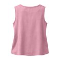thumbnail image 4 of IYYVV Linen Tank Tops for Women Summer 2026 Casual Sleeveless Cotton Shirts Ruched Comfy Loose Fit Lightweight Gauze Cami 2026 Pink XL, 4 of 6
