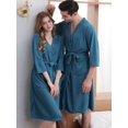 thumbnail image 2 of HONGHANYUAN Men Women Spring and Autumn Thin Terry Cloth Bath Robe Towel Bathrobe Nightgown Ladies Sexy Pajamas, 2 of 4