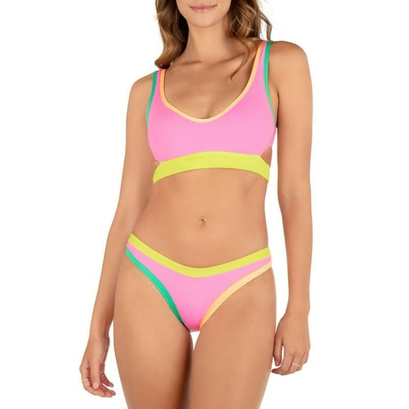 Juniors' Cheeky Bikini Bottoms Around The Block by Hurley Multicolor L