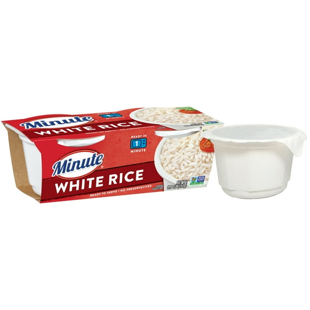 Minute Ready to Serve White Rice, Quick & Easy Rice Cups, 4.4 oz, 2 Ct