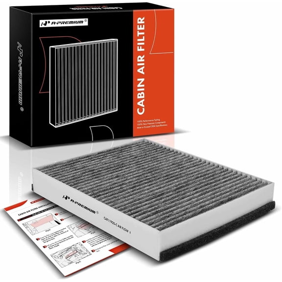 A-Premium Cabin Air Filter with Activated Carbon Compatible with Ford Escape 2013-2019, Focus 2012-2018, Transit Connect 2014-2022, C-Max 2013-2018, GT 2017-2022 & Lincoln MKC 2015-2019