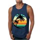 thumbnail image 1 of Mens Camisetas de Verano Casual sin Mangas de Impresión Suéter Cuello Redondo Deportes Superior, Poliéster, 1 of 4