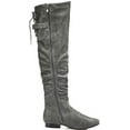 thumbnail image 2 of Dream Pairs Women's Fashion Casual Over The Knee Pull On Slouchy Boots COLBY GREY/PU Size 11, 2 of 6