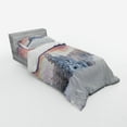 thumbnail image 2 of Ambesonne Winter Bedding Set 3 Pcs, Sunrise Rural Fields, Twin XL, Coral White Blue, 2 of 2