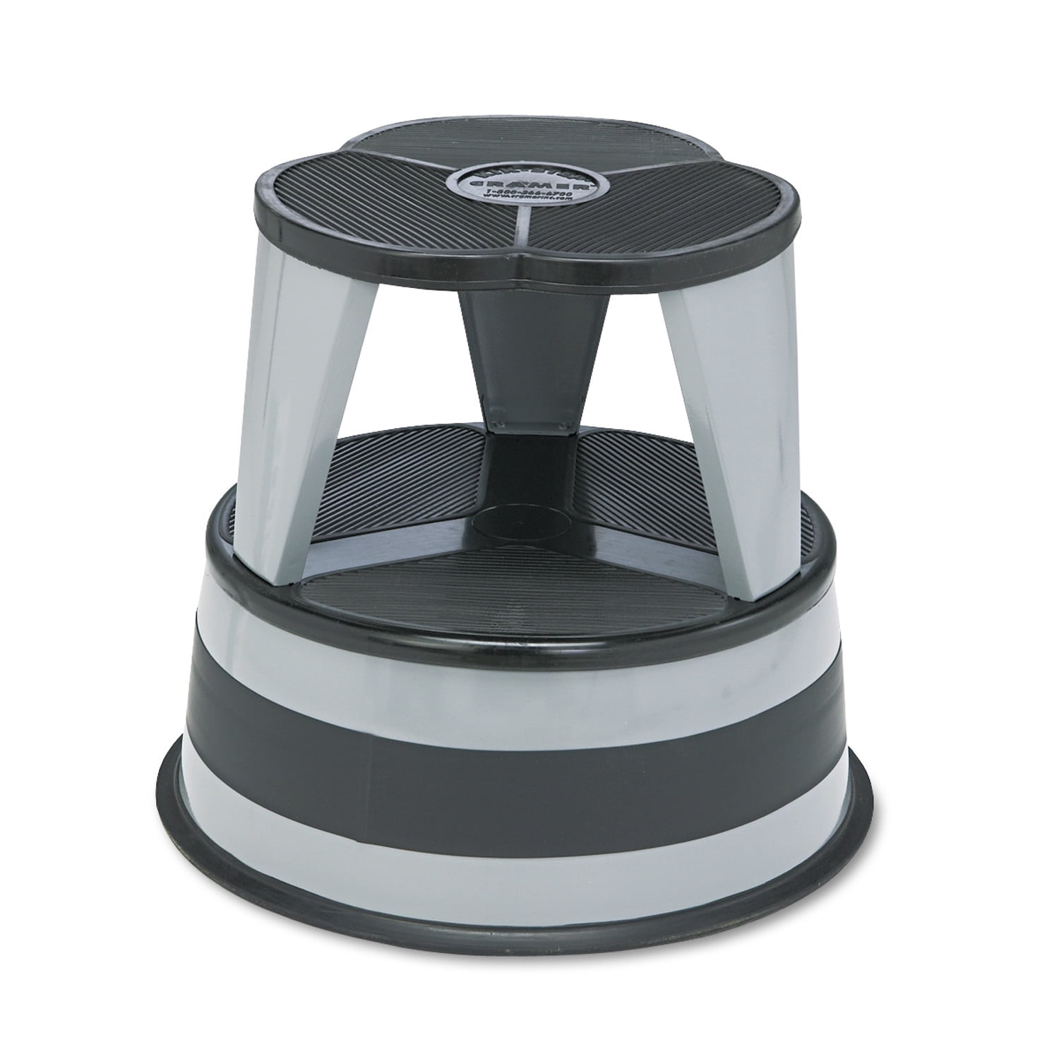 Cramer Kik-Step Steel Step Stool, 350 lb cap, 16" dia. x 14 1 4h, Slate -CRA100182 by Cramer