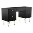 thumbnail image 2 of SEI Furniture Helston Engineered Wood Writing Desk in Black/Gold Finish, 2 of 5