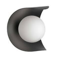 thumbnail image 3 of CRT-61W-MB Dainolite Crescent - One Light Wall Sconce-Matte Black Finish, 3 of 3