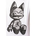 thumbnail image 4 of HEADS OR TAILS Mens Rhinestone Tee Seated Kitten With Shades, White, M, 4 of 4