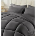 thumbnail image 3 of 1 Piece New Fluffy Pattern Comforter, 800 TC, 100% Egyptian Cotton, King/California King Size Dark Grey Solid, 3 of 6