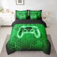 thumbnail image 2 of Homewish Gradient Gamepads Bedding Comforter Set 7 Pieces for Kids Teens,Geometric Honeycomb Hexagon Full Bedding Set Lightweight,Abstract Video Game Fitted Sheet Flat Sheet,Luxury Bedroom Decor, 2 of 8