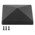 thumbnail image 3 of Fence Post Caps 4x4（Actual 3.5"x3.5"）,Deck Post Plastic Caps with Screws,Protect Wooden Fence Poles Outdoor in Low Profile-Black, 3 of 9