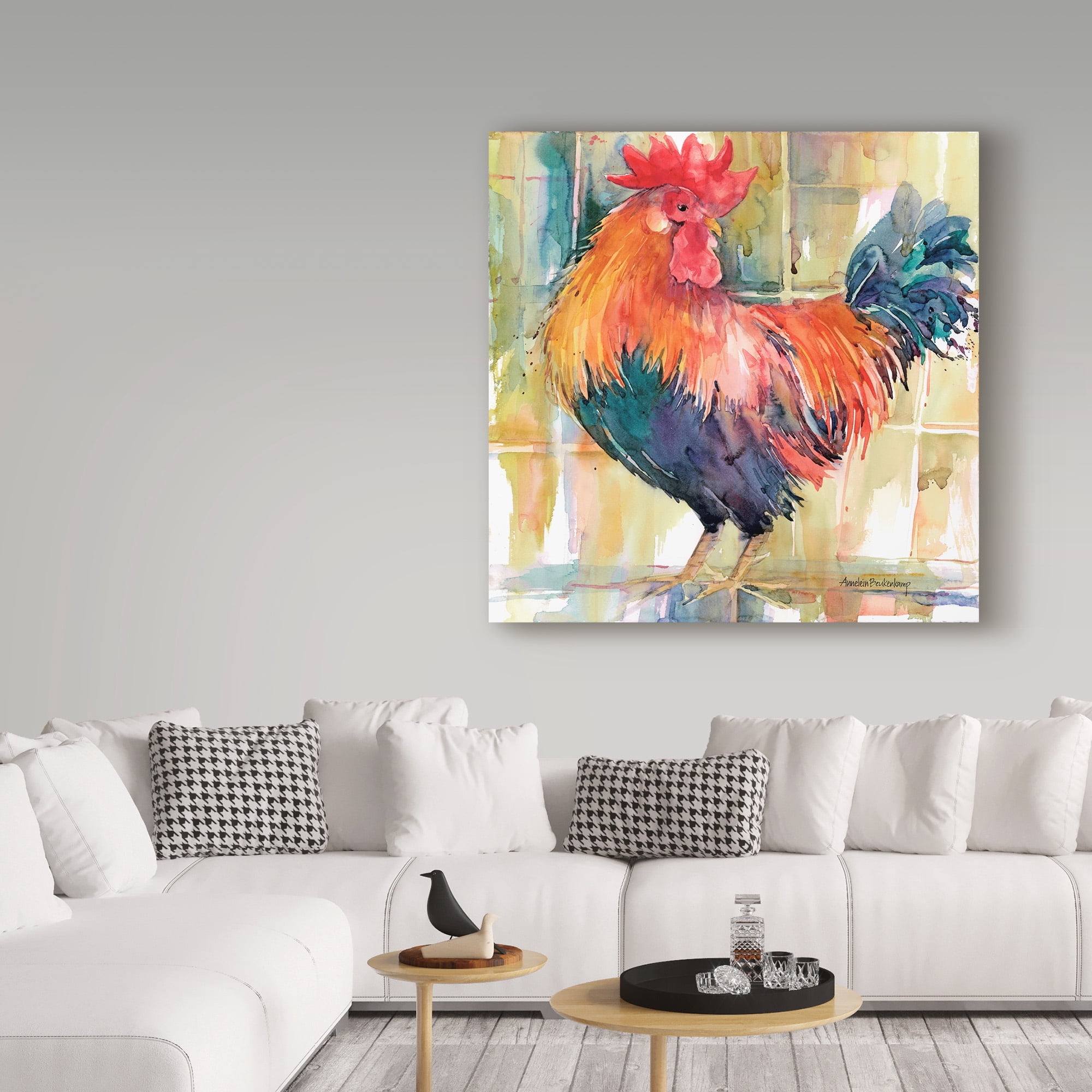 Trademark Fine Art 'Colorful Red Blue' Canvas Art by Annelein Beukenkamp
