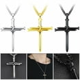 thumbnail image 5 of AkoaDa Men's Jewelry Stainless Steel Nail and Rope Cross Pendant Necklace Newest, 5 of 11