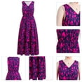 thumbnail image 6 of IWEMEK Women Dresses Summer Casual V Neck Maxi Dress Sleeveless A Line Sundress for Ladies Floral Vacation Dress 2025, 6 of 7