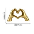 thumbnail image 2 of Herrnalise Gold Decor for Living Room Bedroom Bookshelf,Love Finger Aesthetic Statues Peace Sign Decor,Knick Knacks Home Decor for Shelves, 2 of 7