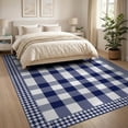 thumbnail image 3 of ODIKA 8'x10' Washable Area Rug Non-Slip Chair-Friendly Mat Checkered Front Grid Bordered Farmhouse Tartan Layout Layering Plaid Flowing for Dining Room, Large Office, Lounge, 3 of 7