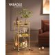 thumbnail image 2 of Carrito de bar VASAGLE Home Serving con estante de 3 niveles de acero dorado pálido, 2 of 9