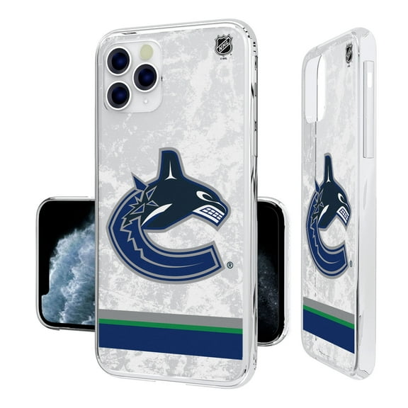 Vancouver Canucks iPhone Stripe Clear Ice Case