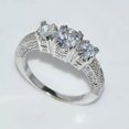 thumbnail image 4 of HOOUN Gorgeous Women 925 Silver Filled Wedding Band Ring Oval Cut Cubic Zircon Sz 6-10-#13-5, 4 of 7