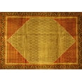 thumbnail image 1 of Ahgly Company Machine Washable Indoor Rectangle Persian Yellow Traditional Area Rugs, 8' x 10', 1 of 4