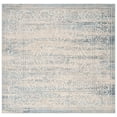 thumbnail image 2 of SAFAVIEH Blair Washable Christiana Abstract Machine Washable Area Rug, Ivory/Blue, 6'7" x 6'7" Square, 2 of 13