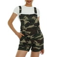 thumbnail image 6 of Yunliwuli Breathable Ladies Suspender Denim Shorts, Summer Girls Solid Color/Camouflage Front Pocket Decoration Casual Short Trousers, 6 of 10