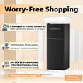 thumbnail image 4 of Frestec 4.7 Cu.Ft Mini Fridge with Freezer, Double Door Mini Fridge with Top Freezer, 7 Temperature Settings, Adjustable Shelves, Black, 4 of 13