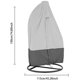 thumbnail image 2 of Garden Rattan Wicker Armchair Seats Hanging Waterproof Furniture Cover with Zipper - Protective Cover for Egg Chair - Cover in 210D Oxford Polyester PVC Coating, 2 of 5