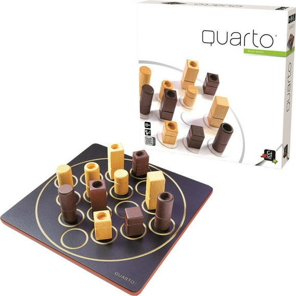 Juego de mesa GIGAMIC Quarto Wooden Strategy para 2 jugadores mayores de 8 años
