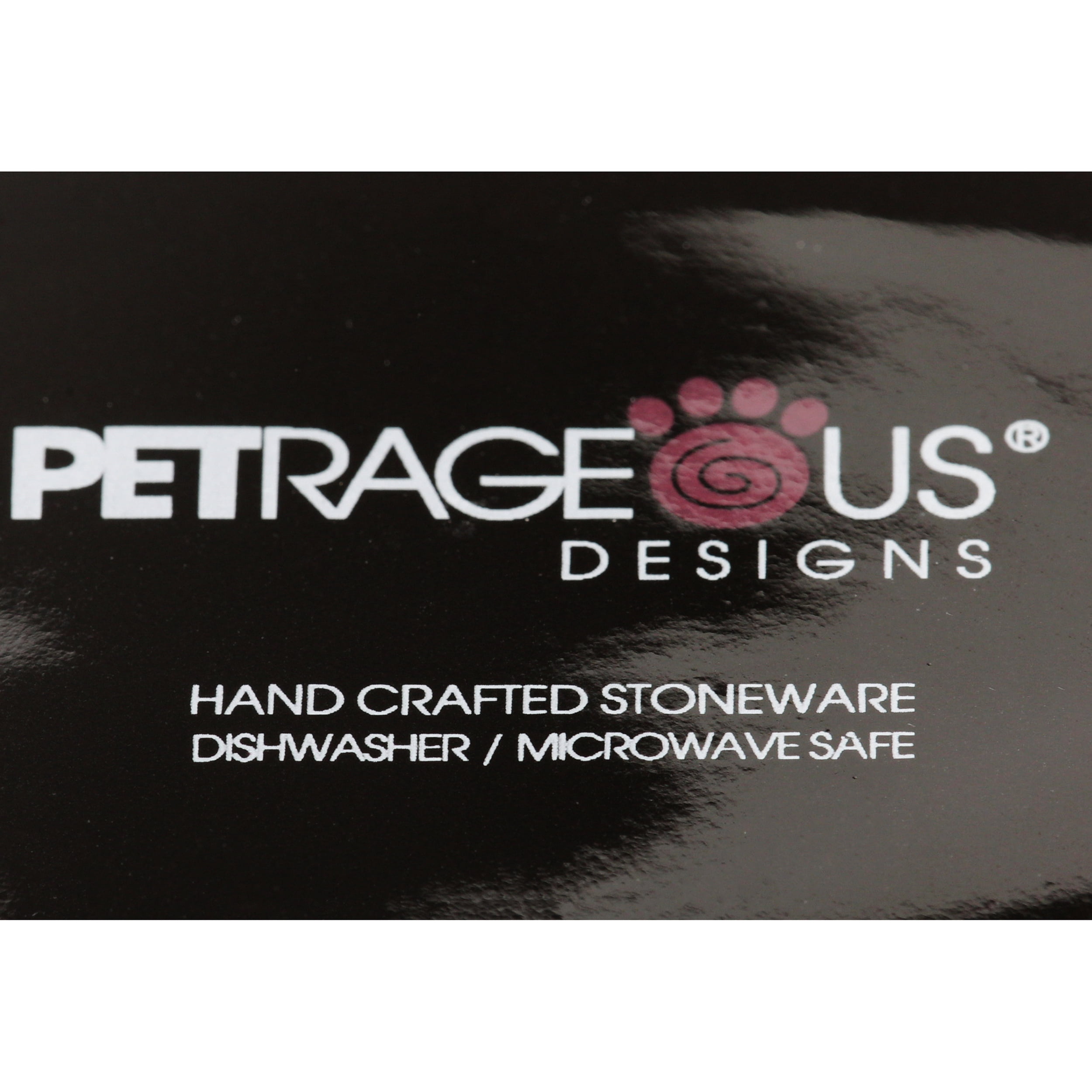 PetRageous Designs Pet Bowl, Black, 6.25 "