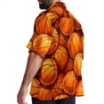 thumbnail image 3 of Basketball Men's Casual Button Down Short Sleeve Hawaiian Printed Summer Beach Shirts, 3 of 6