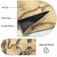 thumbnail image 6 of Beige Map Bathroom Mats 2x3 FT, Non Slip Small Kitchen Mat, Retro Farmhouse Abstract Illustration Art Washable Soft Backed Front Door Throw Rugs Non-Shedding Indoor Outdoor Doormat for Entryway Sink, 6 of 8