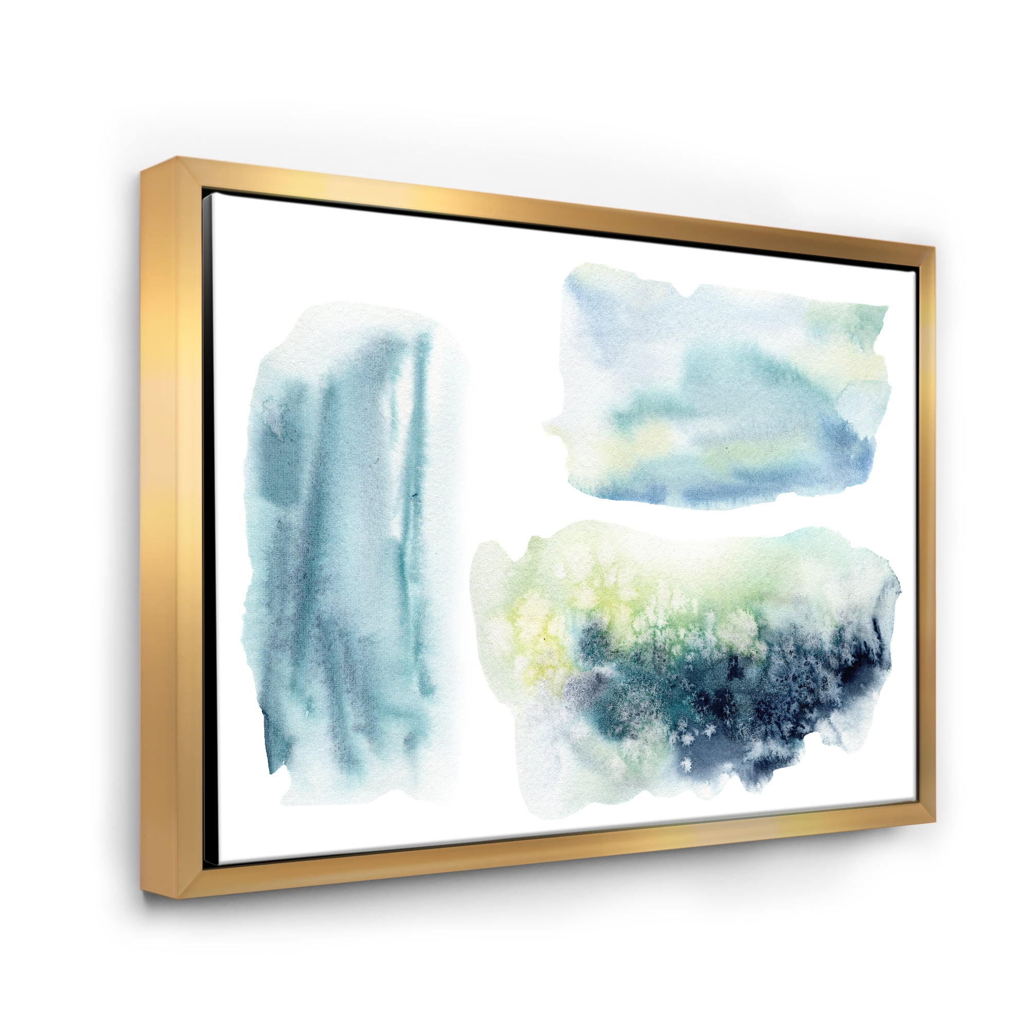 Designart 'Abstract Clouds Underwater' Modern Framed Canvas Wall Art Print