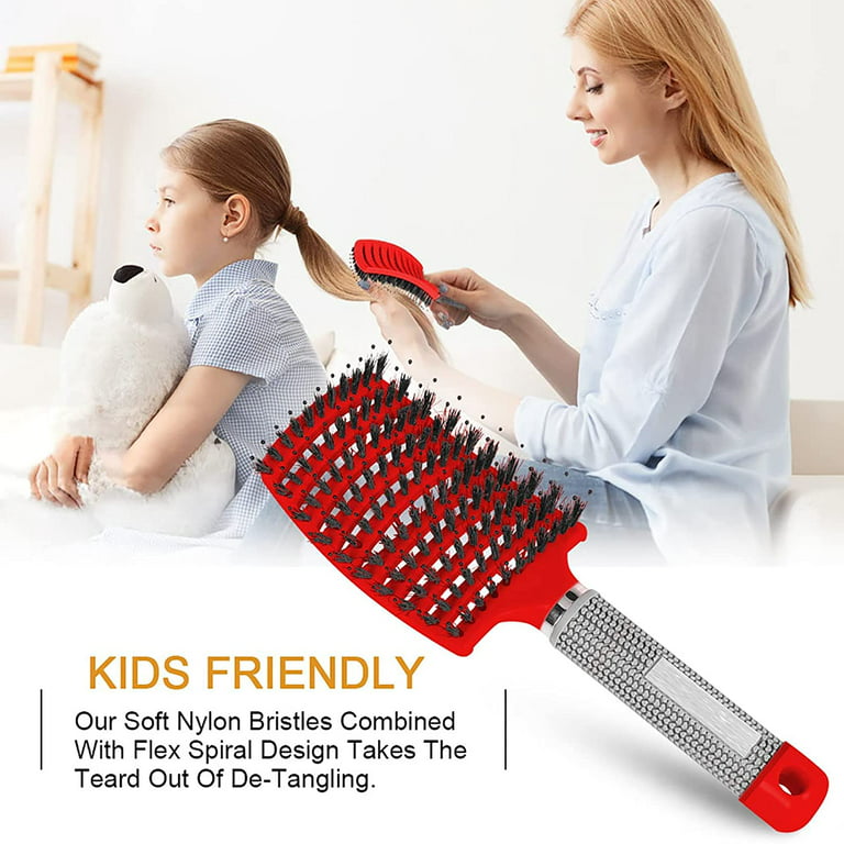 Hairstreaq Detangling Brush, Wet Dry Detangler Hair Brushes, Vented  Detangling Brush, Fast Drying Styling Massage Hairbrush for Women & Kids'  Long