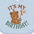 thumbnail image 4 of Inktastic Cute Teddy Bear 1st Birthday Celebration Boys or Girls Baby Bib, 4 of 4