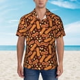 thumbnail image 4 of Lsque Peanuts2 pattern Hawaiian Shirt for Men, Unisex Summer Beach Casual Short Sleeve Button Down Shirts-3X-Large, 4 of 9