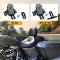 thumbnail image 5 of AUFER Kits de respaldo ajustables para conductor enchufables, hechos a medida, compatibles con Touring Road King Street Glide Road Glide Electra Glide 1997-2024, color negro, 5 of 5