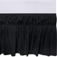 thumbnail image 6 of RUseeN Wrap Around Bed Skirts for King Beds 15" Drop, Black Adjustable Elastic Dust Ruffles Easy Fit Wrinkle & Fade Resistant Silky Luxurious Fabric Machine Washable, 6 of 6